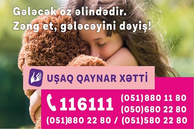 ''Azercell''in dəstəyi ilə fəaliyyət göstərən “Uşaq Qaynar Xətt” xidmətinə 2019-cu il ərzində 5061 müraciət daxil olub