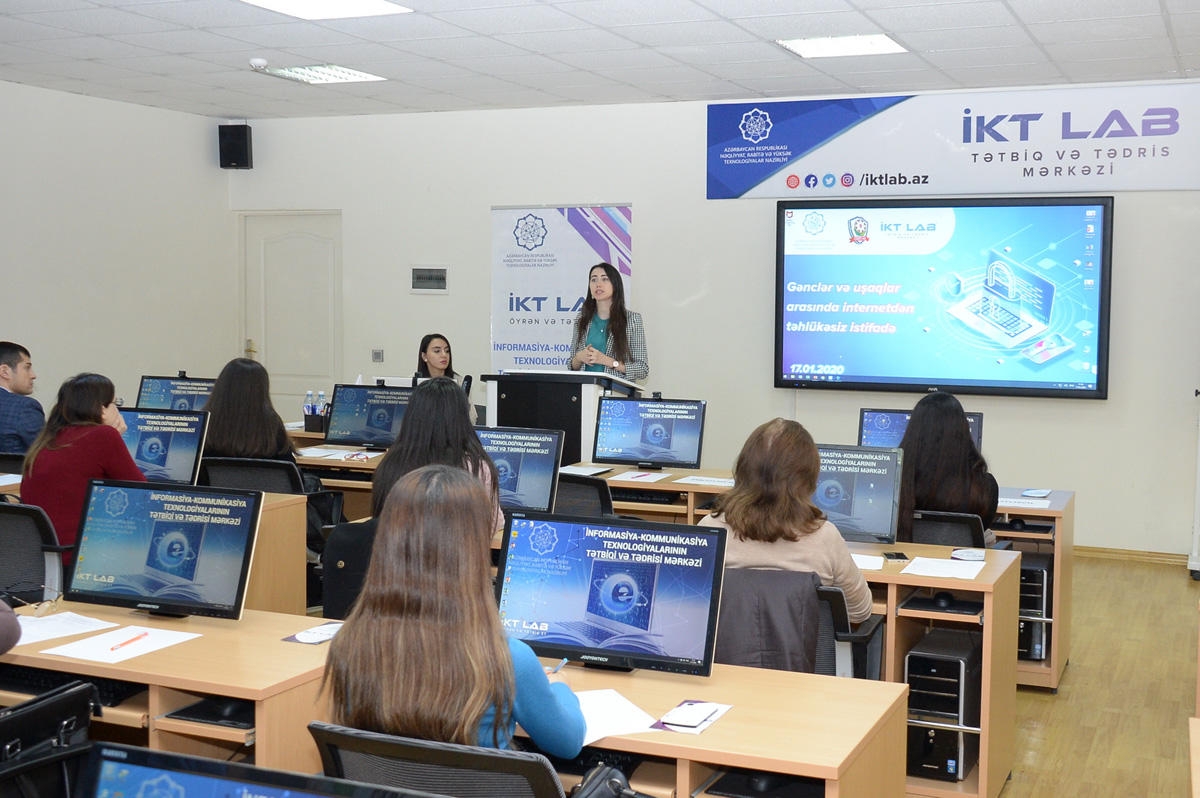 Ümumi təhsil müəssisələrinin informatika müəllimləri üçün internetdən təhlükəsiz istifadə üzrə təlim keçirilib (FOTO)