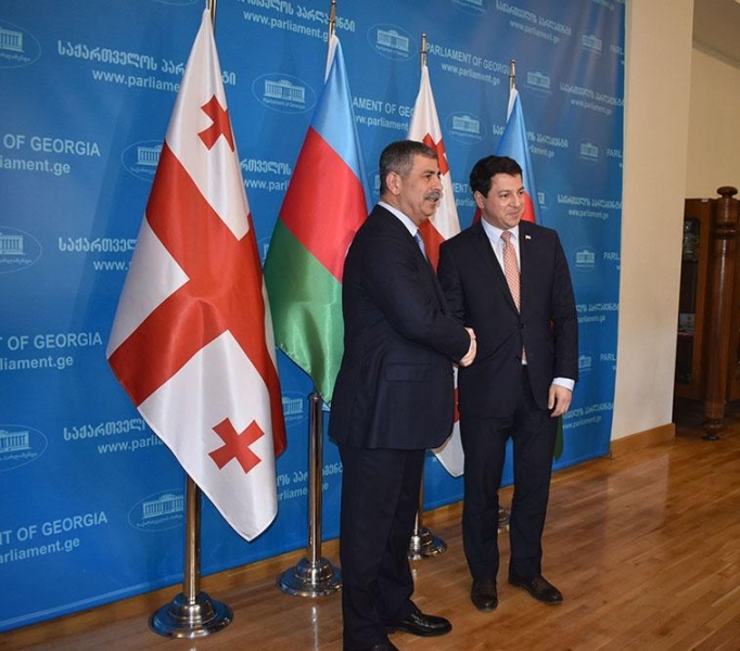 Zakir Həsənov Gürcüstan Parlamentinin sədri ilə görüşüb (FOTO)