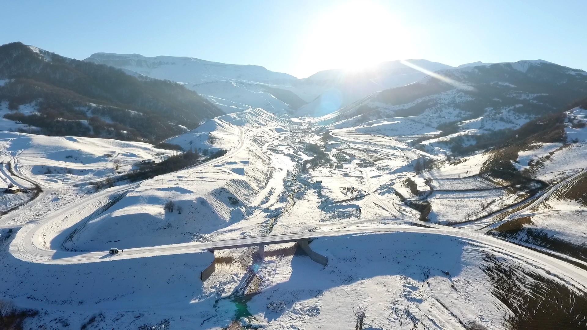 Yeni Quba-Xınalıq yolunun bir hissəsində yenidənqurma işləri tamamlanıb (FOTO)