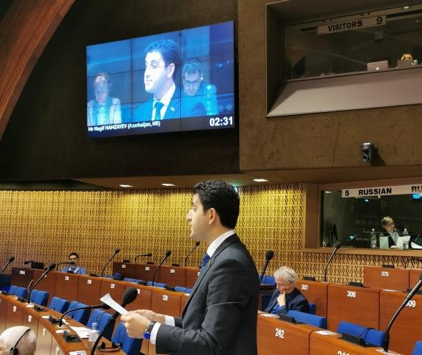 Qanun pozuntuları dayandırılmalıdır! - Naqif Həmzəyev AŞPA-da səsləndirib (FOTO)