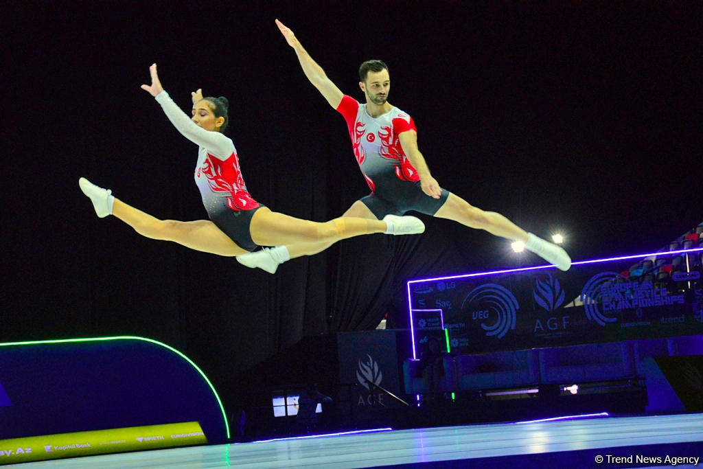 Bakıda aerobika gimnastikası üzrə 11-ci Avropa Çempionatının final yarışmalarının ən yaxşı anları (FOTO)