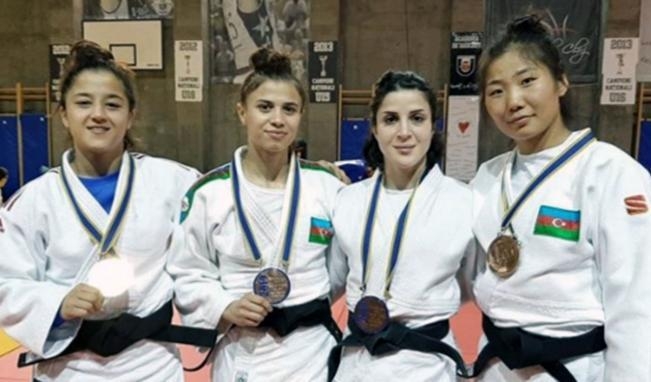 Azərbaycan cüdoçuları Rumıniyada 1 qızıl, 3 bürünc medal qazanıblar (FOTO)