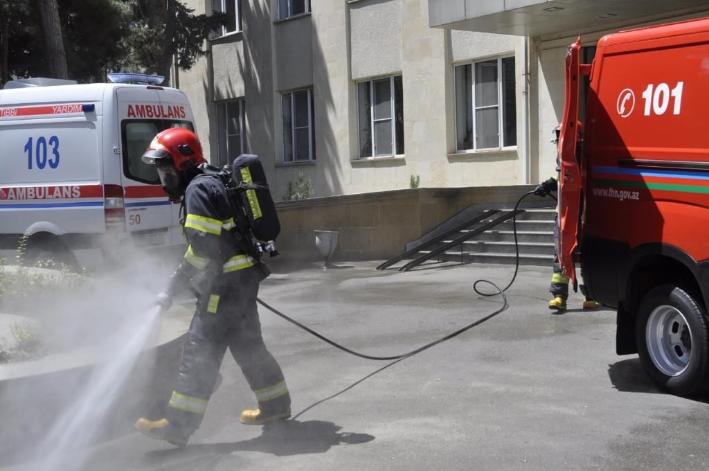 FHN Bakıda dezinfeksiya tədbirlərini davam etdirir (FOTO/VİDEO)