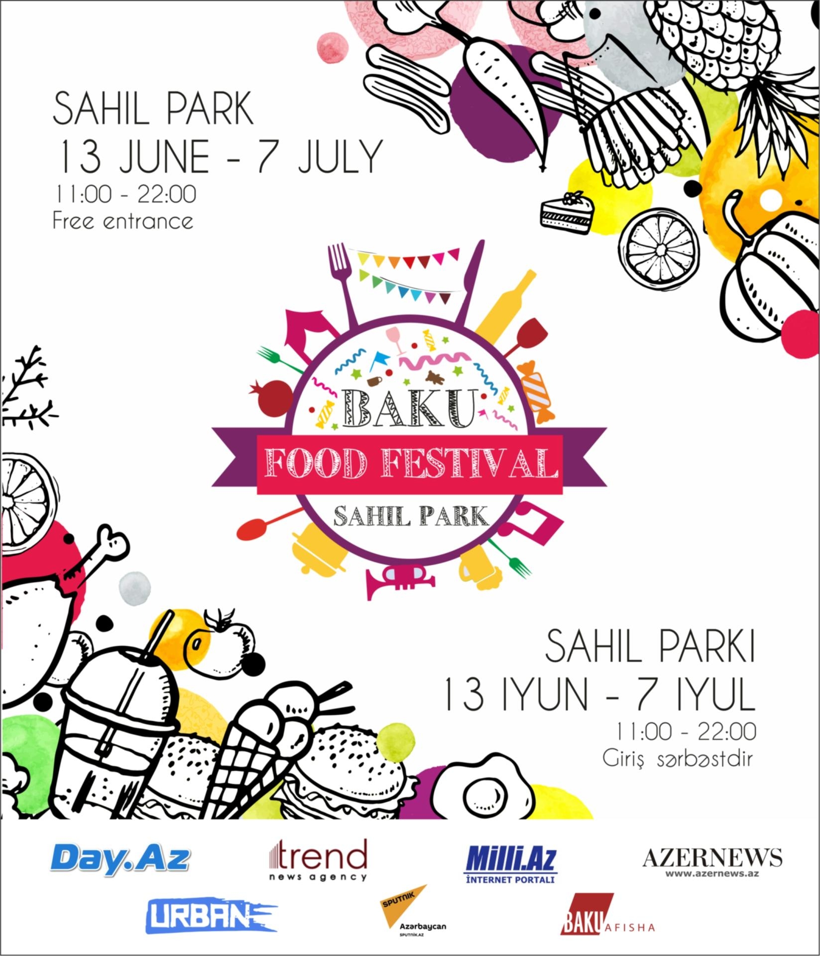 Sahil Bağında Baku Food Fest-in yubiley sezonu açılır