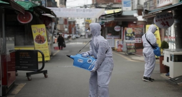 Cənubi Koreyada koronavirusa yoluxanların sayı 3 aylıq maksimuma çatıb