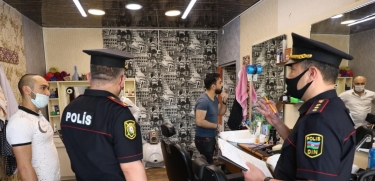 Polis Bakıda obyektlərə nəzarəti gücləndirib (FOTO)