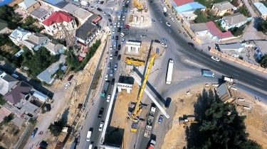 Sulutəpə dairəsində müxtəlif səviyyəli yol qovşağı inşa edilir (FOTO)