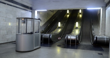 Metronun “Həzi Aslanov” stansiyasında eskalator təmirdən sonra istifadəyə verilib (FOTO)