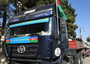 Azad edilmiş ərazilərdə strateji obyektlərin elektrik təchizatı üçün işlər aparılır (FOTO)