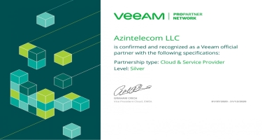 “AzInTelecom” “Veeam Software” şirkətinin Gümüş Tərəfdaşı statusunu alıb
