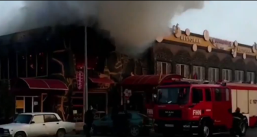 Bakıda restoranda baş verən yanğın söndürüldü (ƏLAVƏ OLUNUB-2) (FOTO/VİDEO)