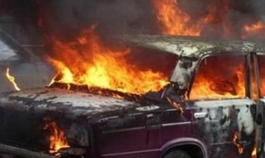 Qəbələdə “Vaz” markalı avtomobil yanıb