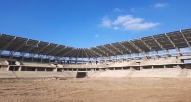 Sumqayıtda yeni stadionun tikintisi yekunlaşmaq üzrədir (FOTO)