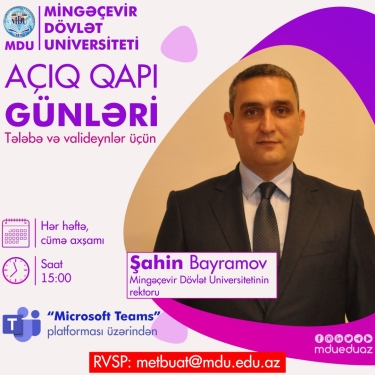 Mingəçevir Dövlət Universitetində “Açıq qapı” günləri keçiriləcək