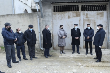 Saray qəsəbəsində kanalizasiya xətti çəkilir - İradə Gülməmmədova əraziyə gəlib (FOTO)