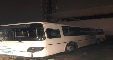 Sumqayıtda qaçırıldığı deyilən avtobus polis tərəfindən saxlanıldı (FOTO/VİDEO)