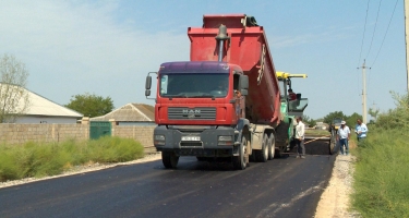 Kürdəmirdə 5 yaşayış məntəqəsini əhatə edən avtomobil yolları yenidən qurulur (FOTO)