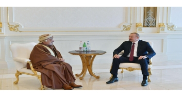 Prezident İlham Əliyev Omanın Dövlət Şurası sədrinin başçılıq etdiyi nümayəndə heyətini qəbul edib (FOTO)