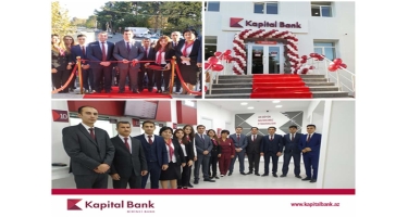 Kapital Bank yenilənən Şəmkir filialını istifadəyə verdi
