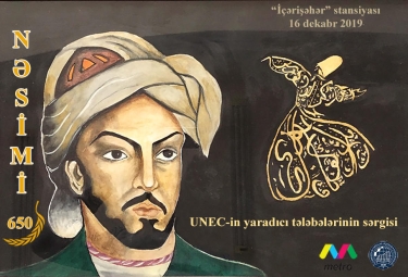 UNEC tələbələrinin sərgisi “İçərişəhər” stansiyasında