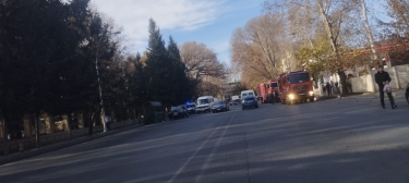 Mingəçevirdə minik maşını yanıb