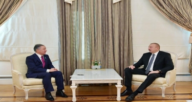 Prezident İlham Əliyev Qazaxıstan Parlamenti Məclisinin Sədrini qəbul edib (FOTO)