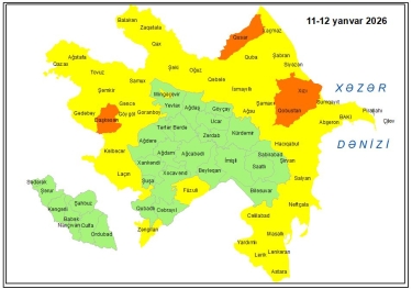 Küləkli hava ilə bağlı sarı və narıncı xəbərdarlıq verilib