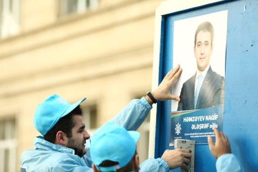 Gəncədə seçkiqabağı təşviqat kampaniyasına start verildi (FOTO)