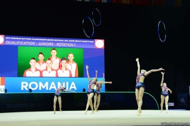 Bakıda bədii gimnastika üzrə 35-ci Avropa çempionatı start götürüb (FOTO)