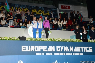 Bakıda bədii gimnastika üzrə Avropa çempionatının fərdi proqramı üzrə qaliblər mükafatlandırılıb