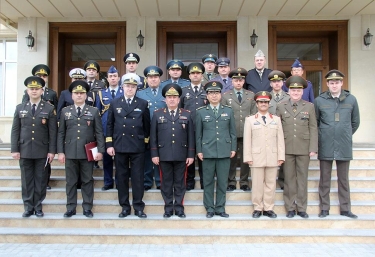 Hərbi attaşelər Cəmşid Naxçıvanski adına Hərbi Liseydə olub (FOTO)