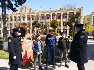 Xaçmaz polisi karantin rejimi ilə bağlı gücləndirilmiş iş rejimində çalışır (FOTO)