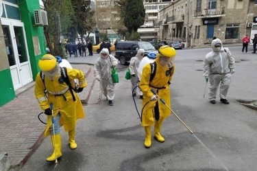 Bayılda yaşayış sahəsində dezinfeksiya işləri davam etdirilir (FOTO)