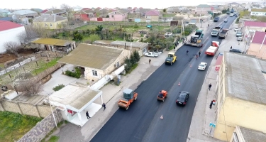 Masazır-Novxanı avtomobil yolunun bir hissəsi yenidən qurulub (FOTO)