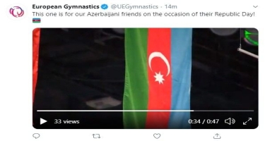 Avropa Gimnastikası Respublika Günü ilə bağlı paylaşım edib (VİDEO)