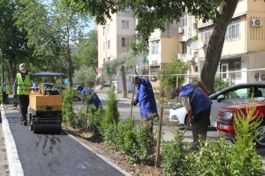 Bakının bu küçələrində təmir-yenidənqurma işləri aparılır (FOTO)