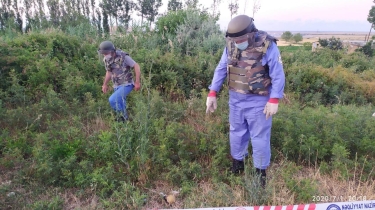 Şabranda qaz qumbarası aşkar olunub (FOTO)